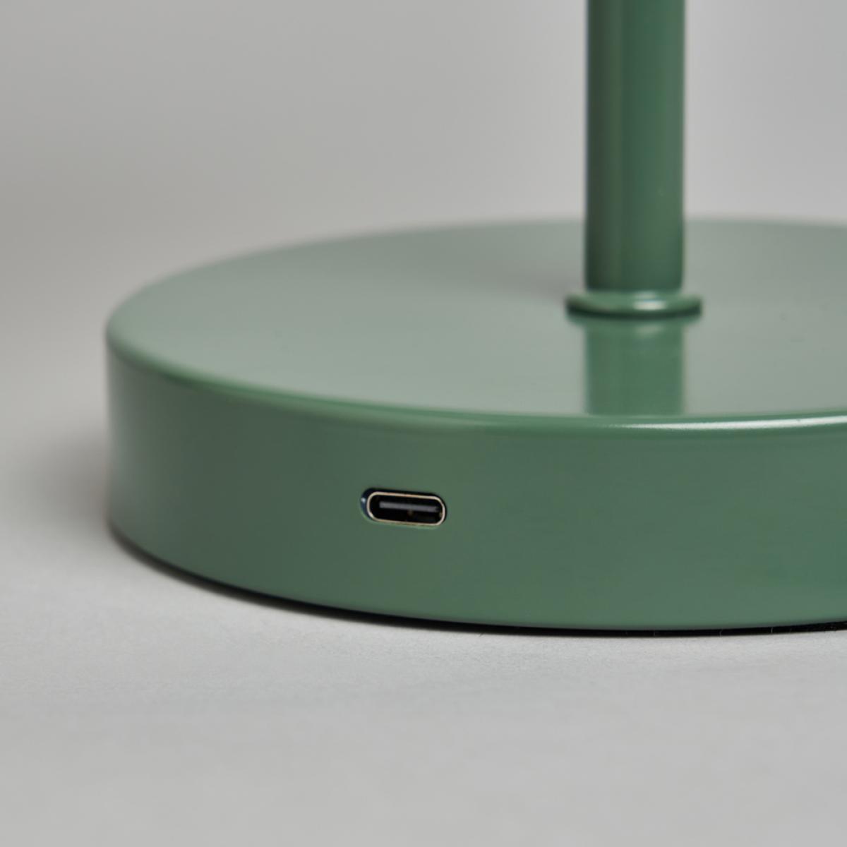 Alesia Rechargeable Mushroom Table Lamp, Green – image 6