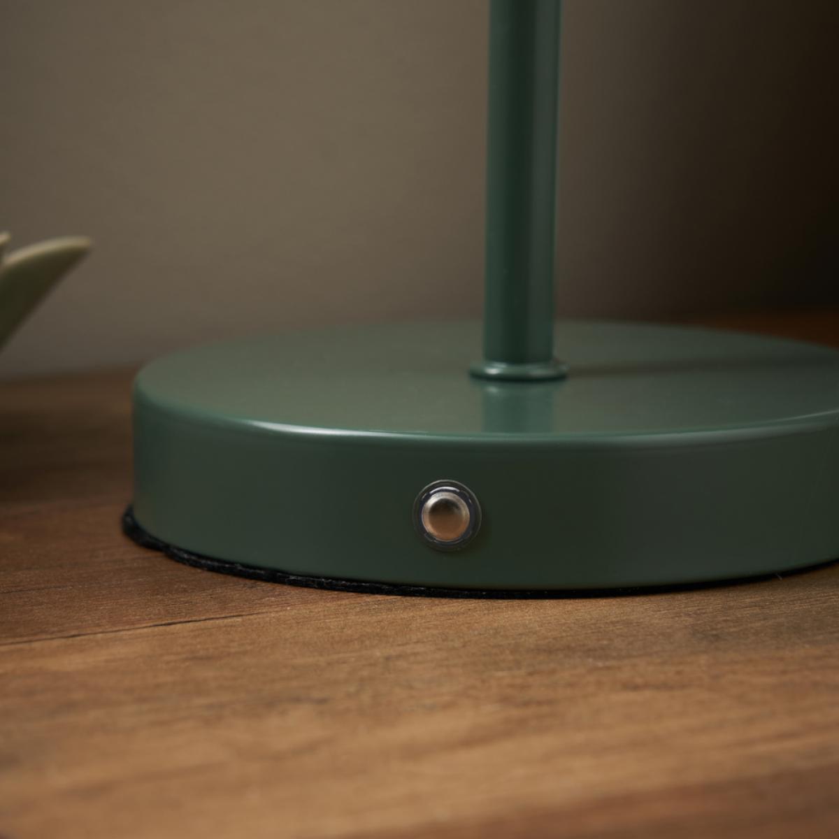 Alesia Rechargeable Mushroom Table Lamp, Green – image 7
