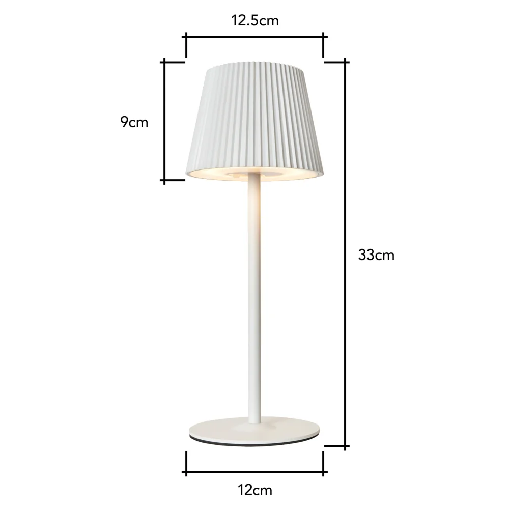 Esther Rechargeable Table Lamp, White – image 10
