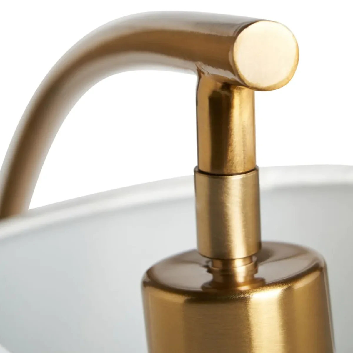 Nellie Curved Floor Lamp, Satin Brass – image 5
