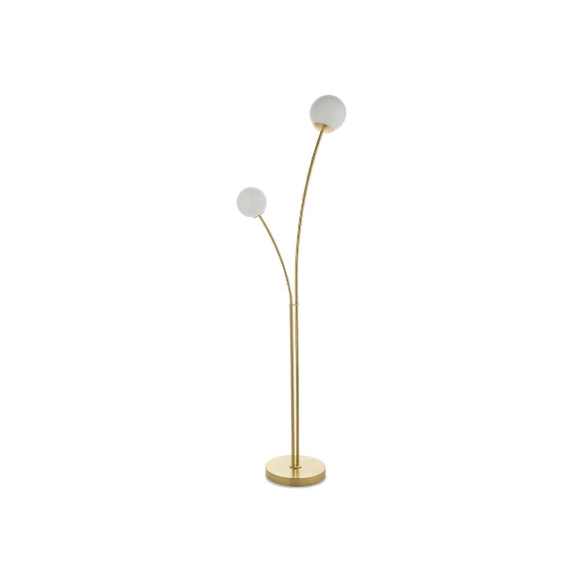 £30 Off Bloom Floor Lamp, Opal & Brass – image 1