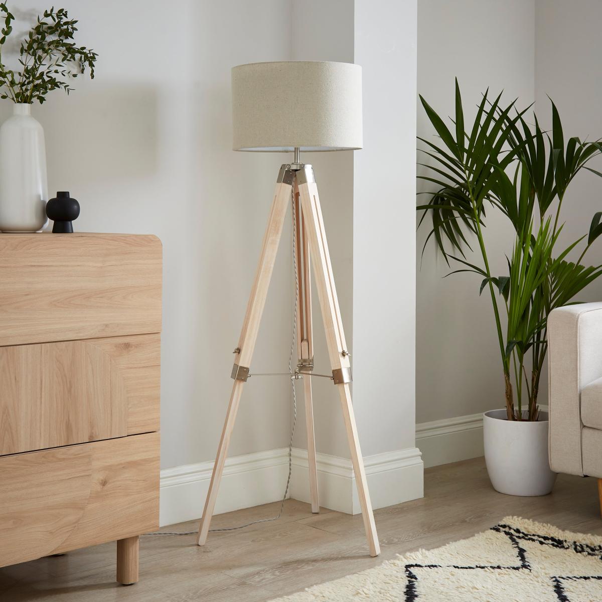 Return - Trio Tripod Floor Lamp, Light Wood – image 2