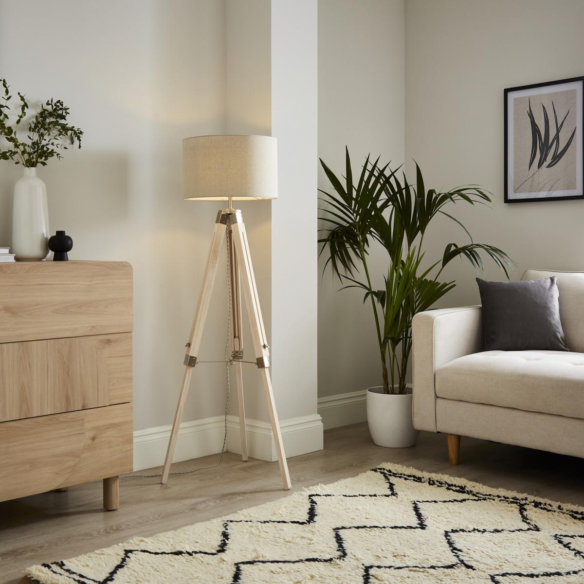 Return - Trio Tripod Floor Lamp, Light Wood – image 7