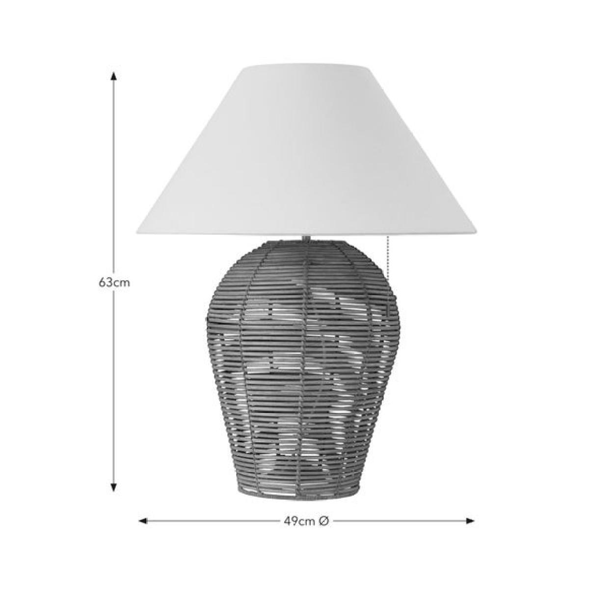 Churchgate Round Rattan Table Lamp – image 6