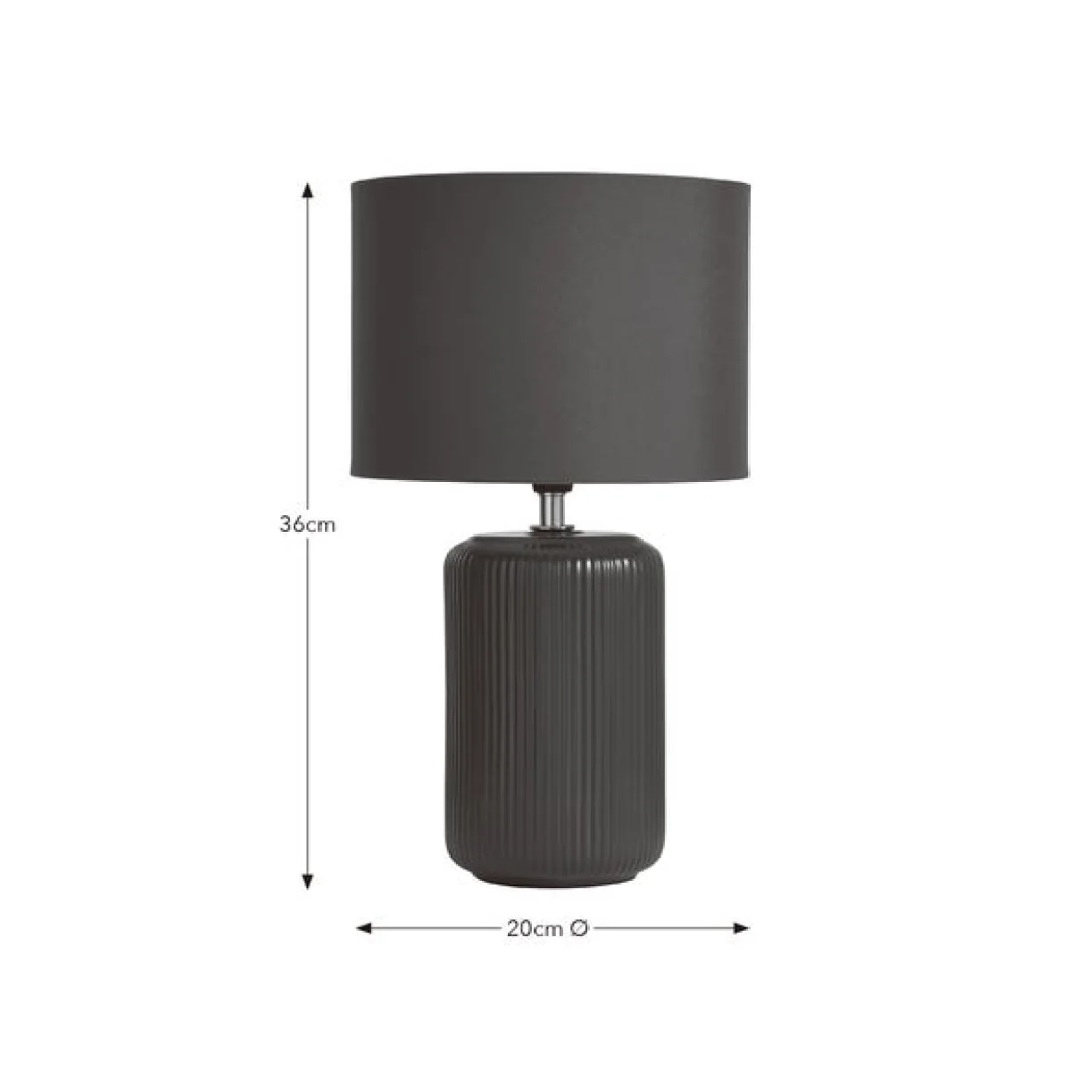 Lea Ribbed Ceramic Table Lamp – image 6