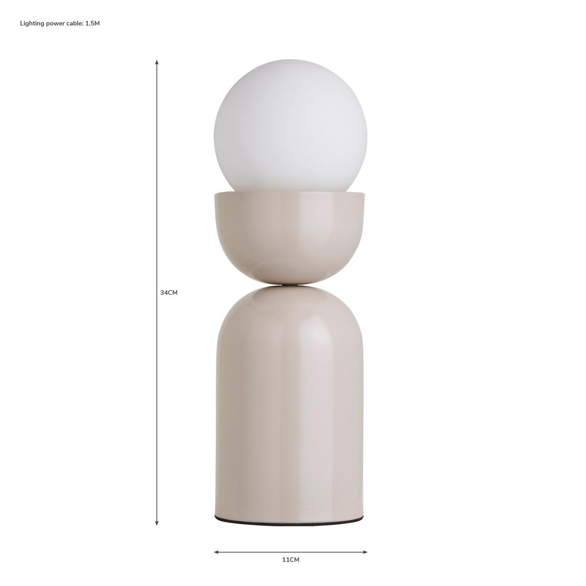 Elements Lunebar Touch Table Lamp White Sand – image 5