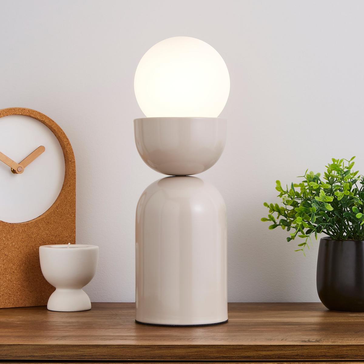 Elements Lunebar Touch Table Lamp White Sand – image 1