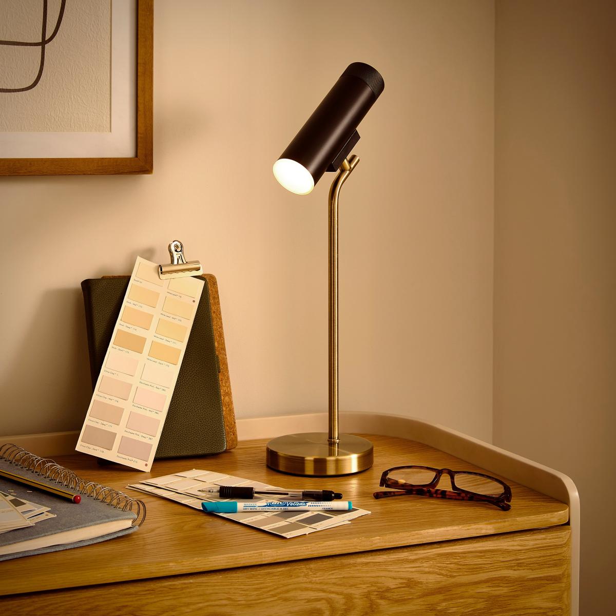 Leo Tubular Rechargeable Touch Dimmable Table Lamp Black – image 3
