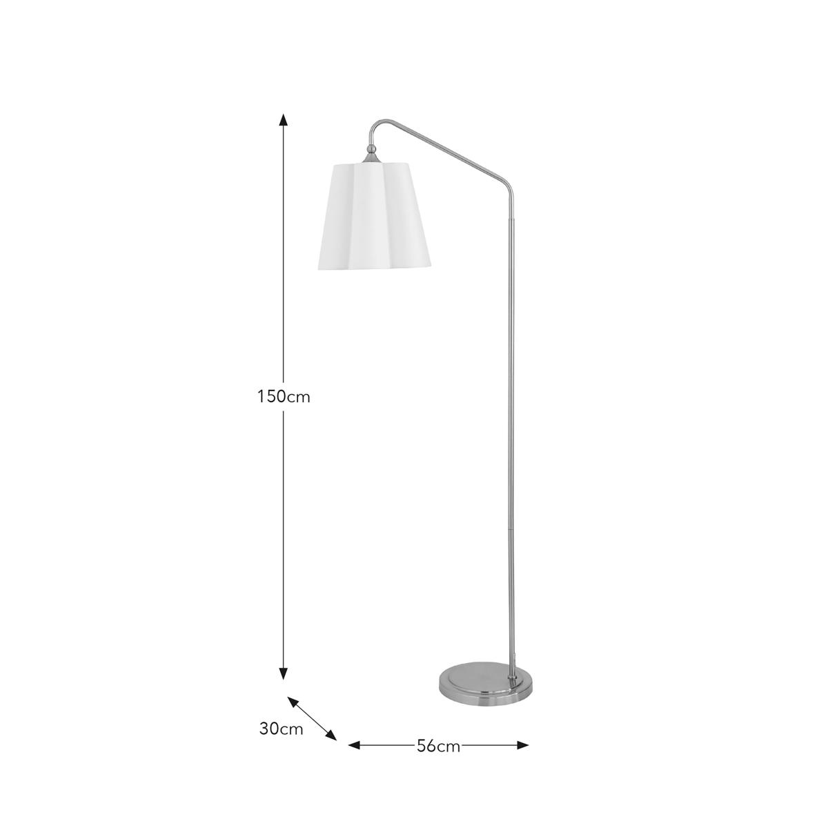 Nancy Metal Floor Lamp Silver – image 6