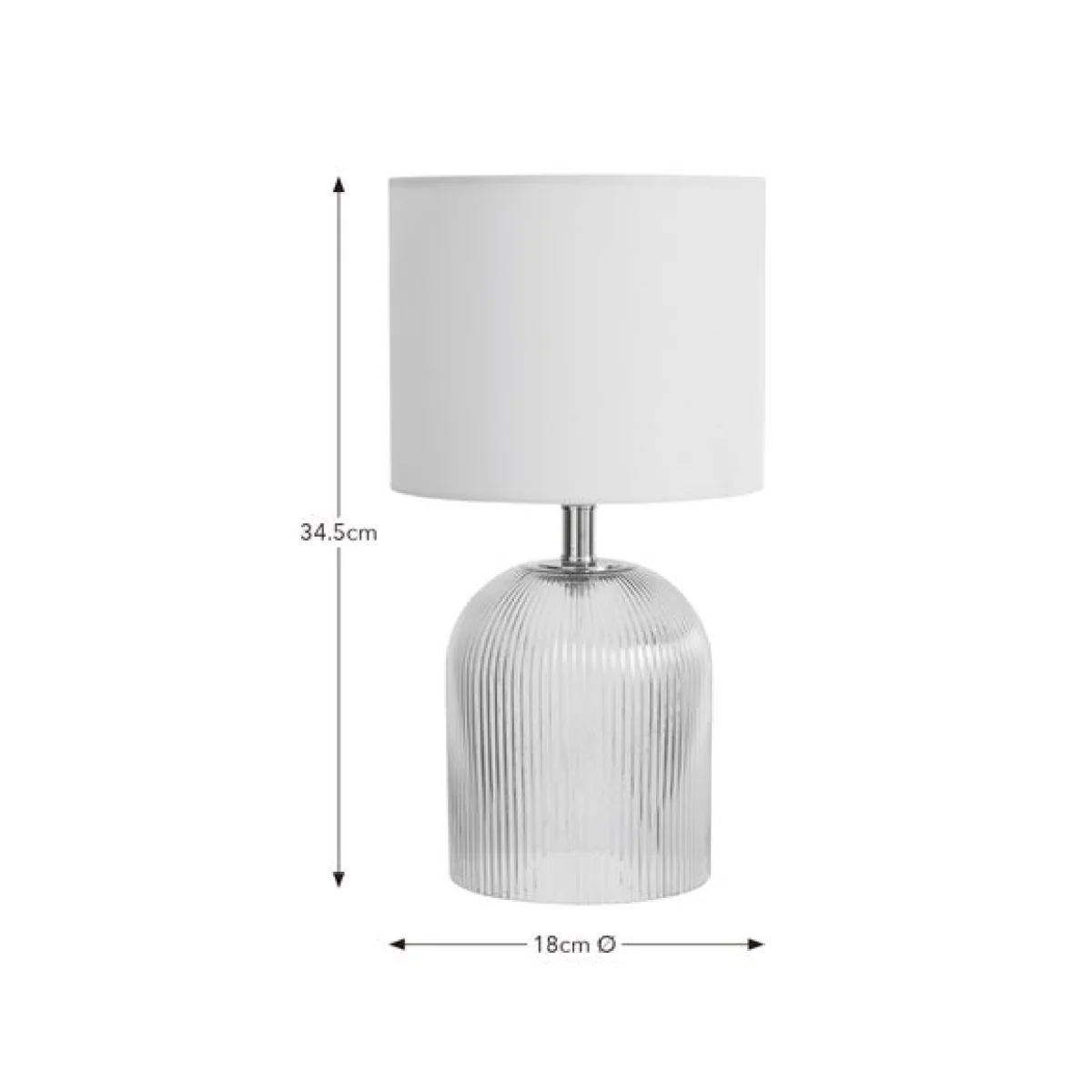 Ribbed Glass Table Lamp – image 6