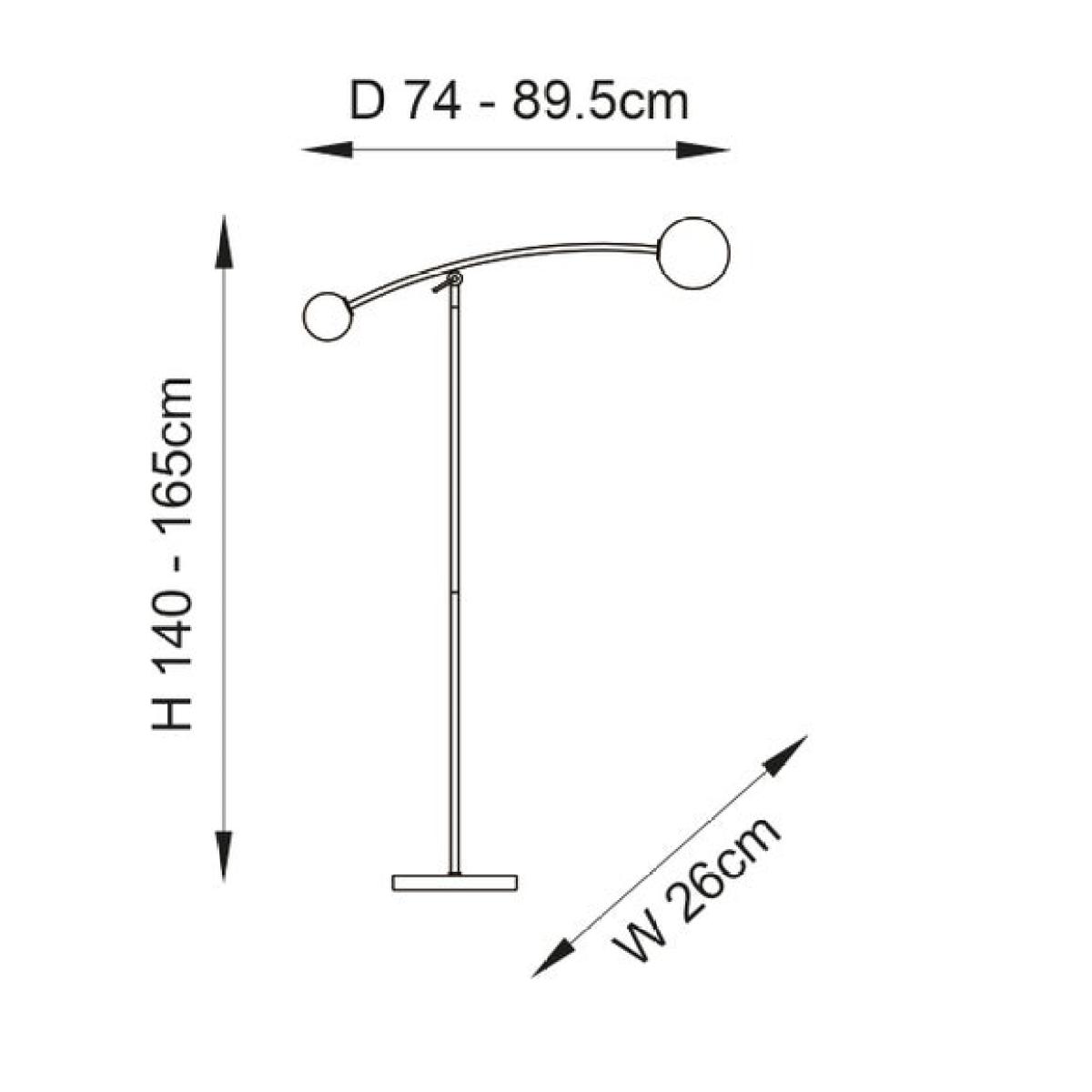 Return - Vogue Nico 2 Light Floor Lamp – image 10
