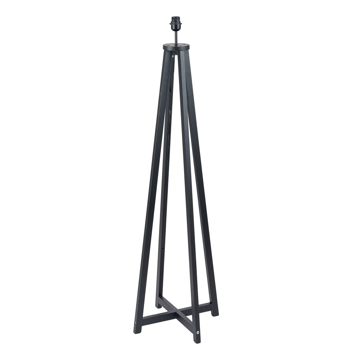 Whitby Wood Tapered 4 Post Floor Lamp Black – image 2