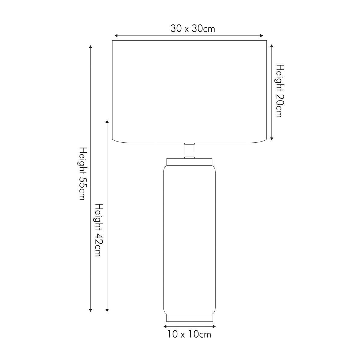 Return - Carrara Grey Tall Table Lamp – image 5
