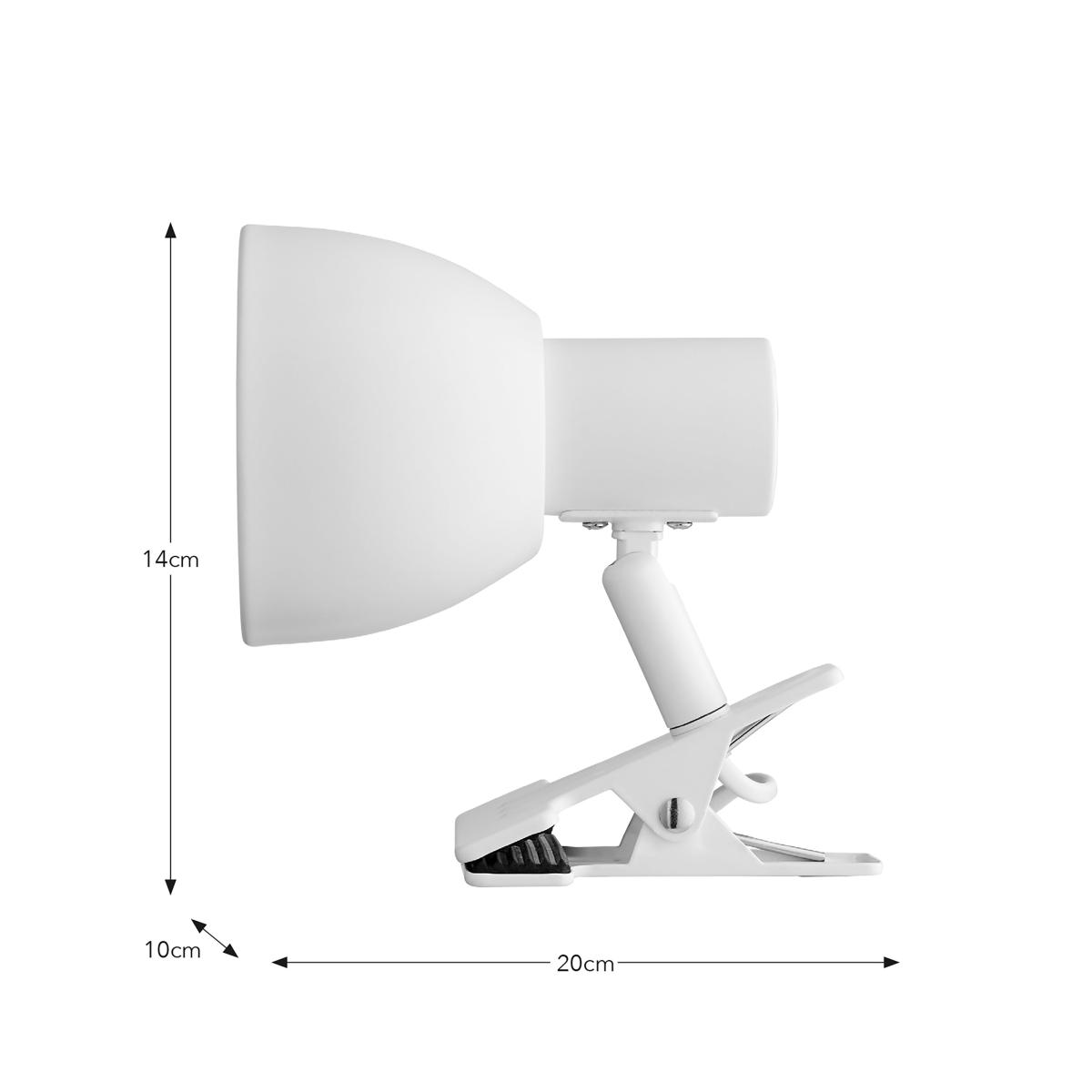 Imi Metal Adjustable Clip-on Task Table Lamp White – image 6