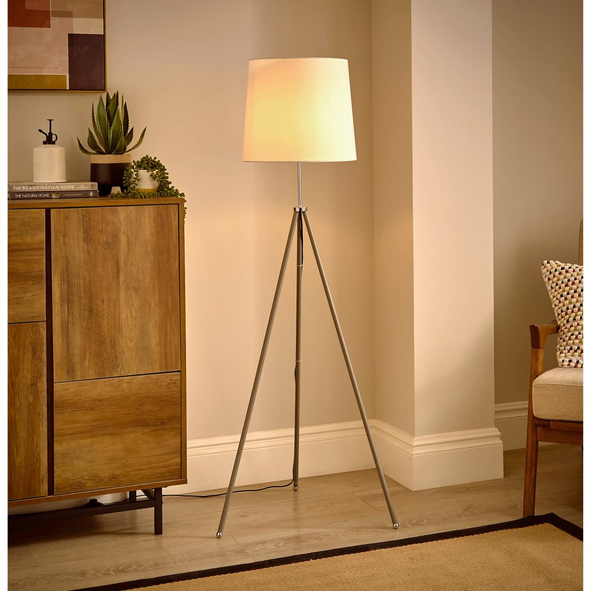 Orson Industrial Tripod Floor Lamp Grey – image 3