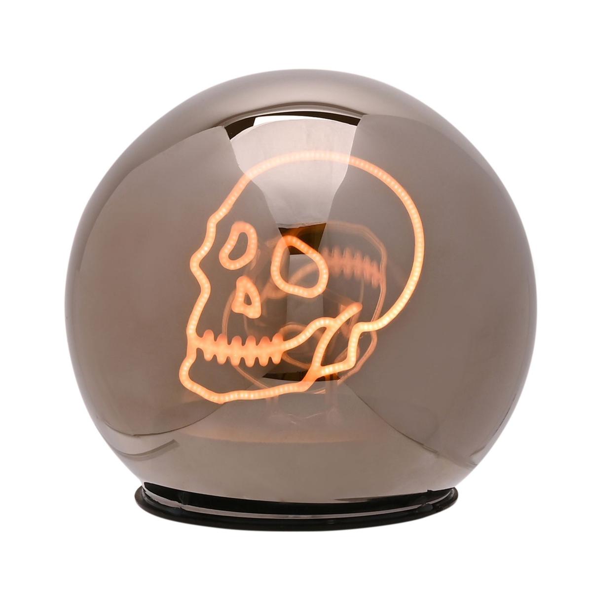 Grey Skull Round LED Light Grey – image 2
