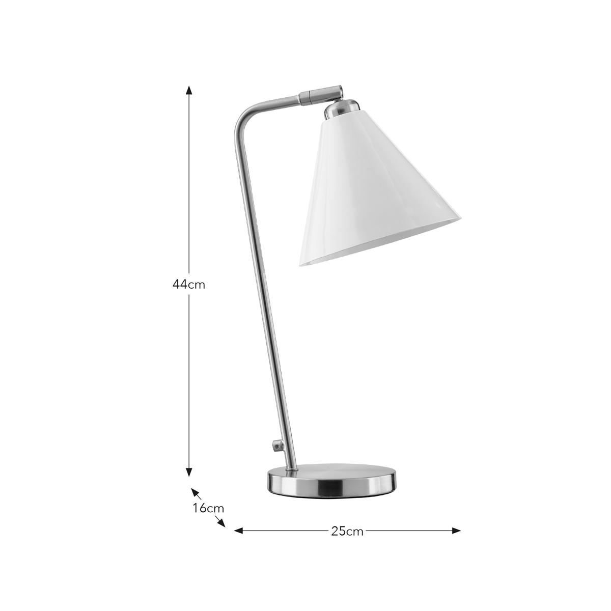 Elements Shaw Adjustable Table Lamp White – image 5