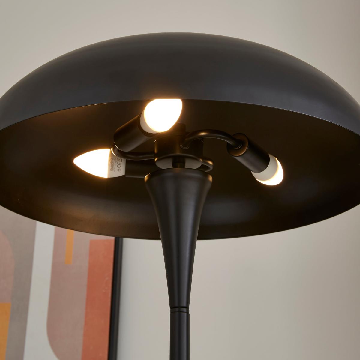 Elements Lennon Industrial 2 Light Floor Lamp Black – image 3
