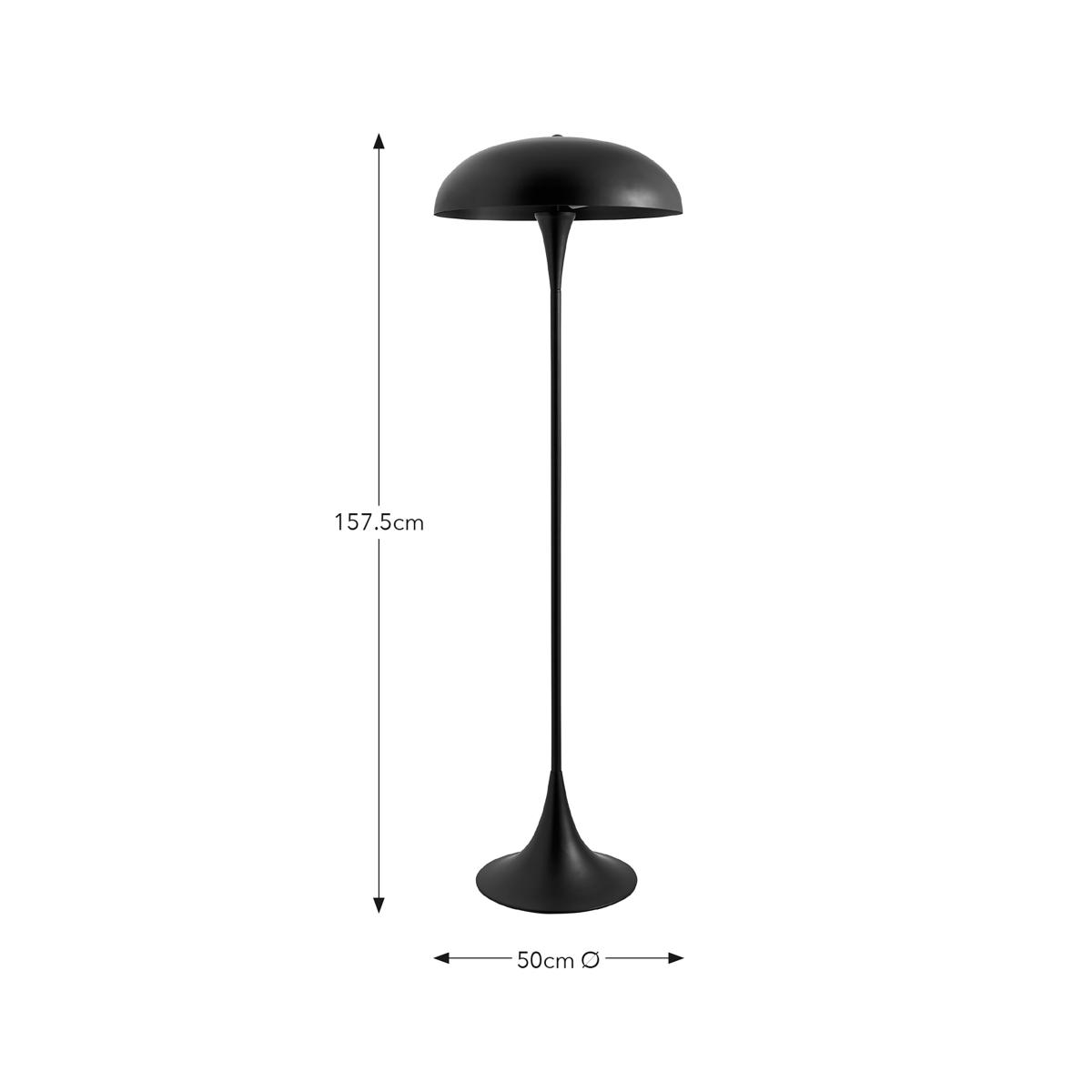 Elements Lennon Industrial 2 Light Floor Lamp Black – image 6