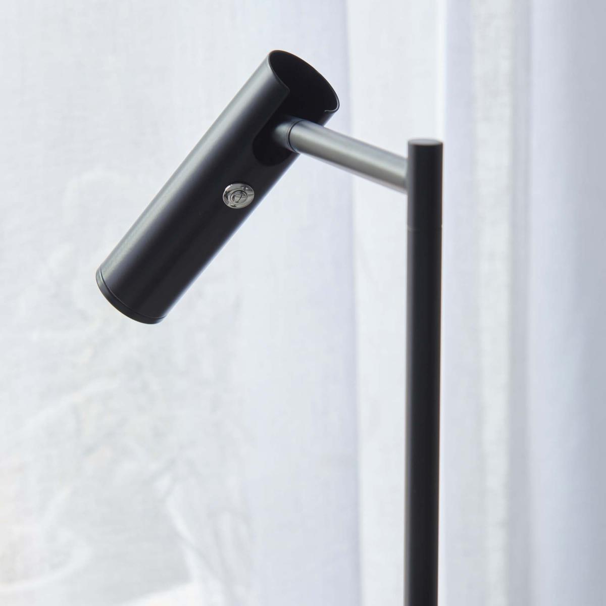 Return - Vogue Adam Steel Adjustable Touch Dimmable Floor Lamp, Black – image 4