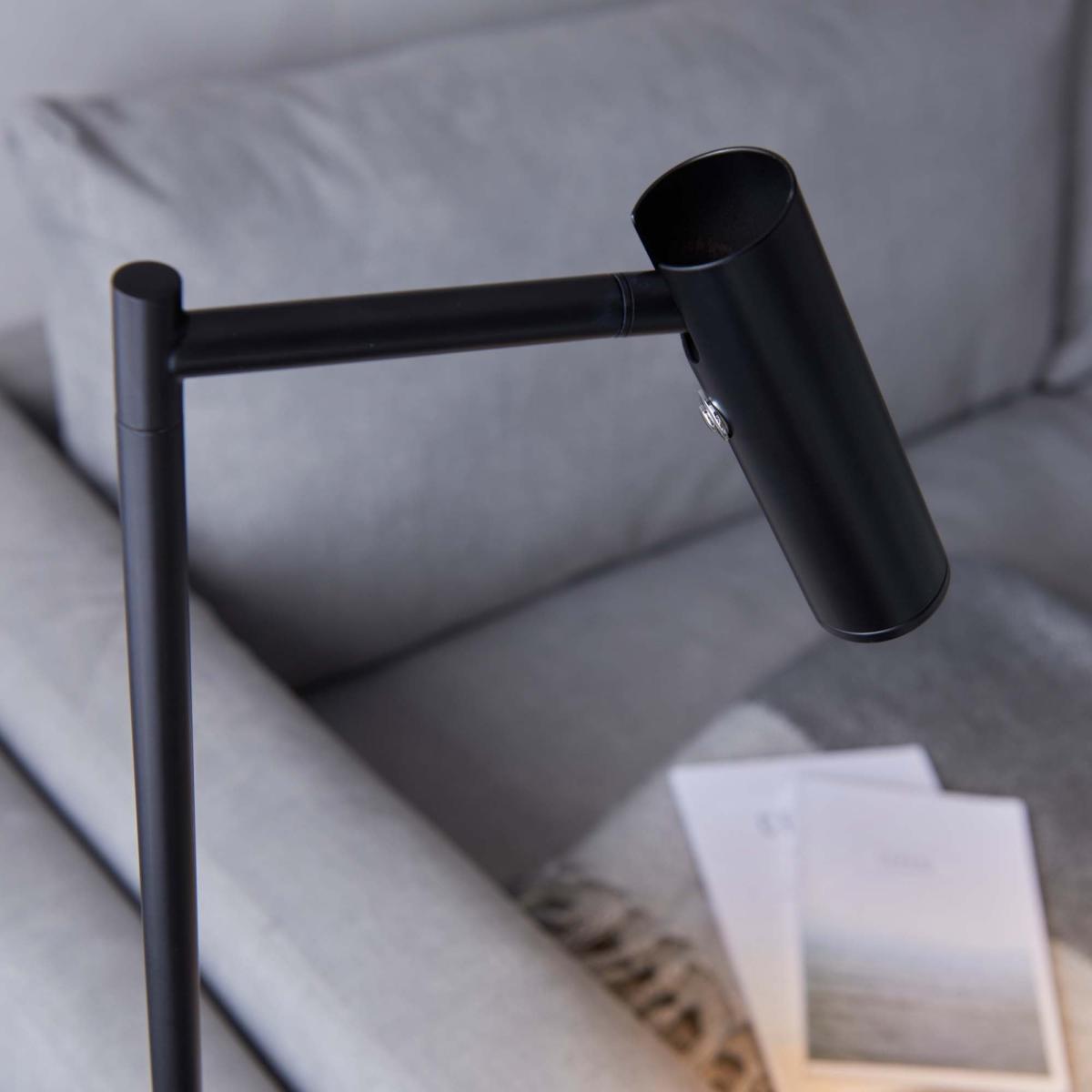 Return - Vogue Adam Steel Adjustable Touch Dimmable Floor Lamp, Black – image 5