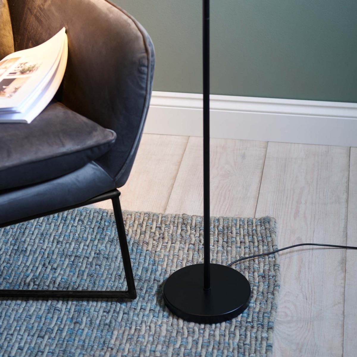 Return - Vogue Adam Steel Adjustable Touch Dimmable Floor Lamp, Black – image 7