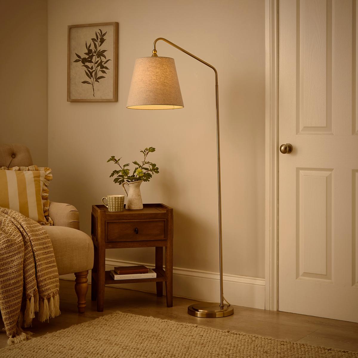 Enid Metal Floor Lamp Gold – image 2