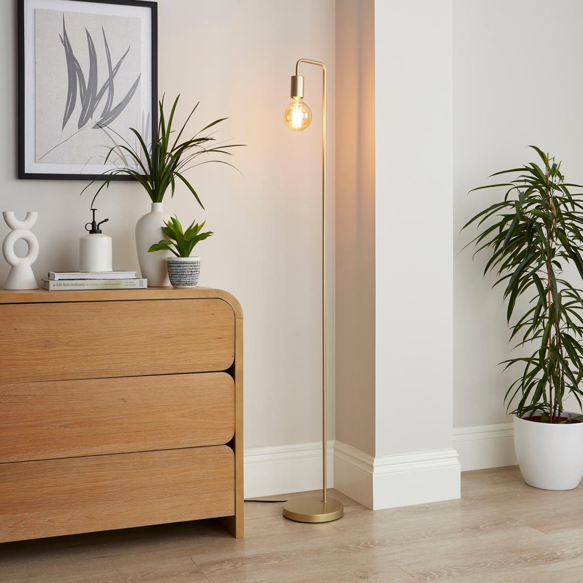 Owen Industrial Floor Lamp Gold – image 2