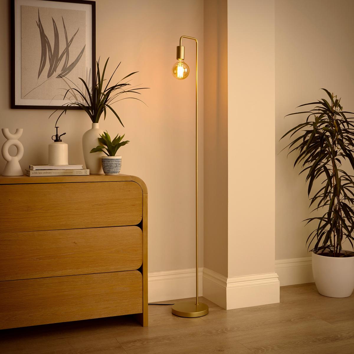 Owen Industrial Floor Lamp Gold – image 3