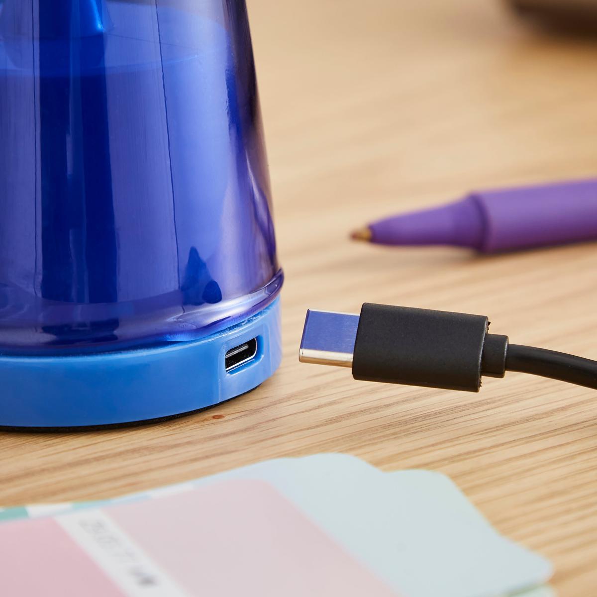 Elements Munro Rechargeable Touch Dimmable Table Lamp Blue – image 4