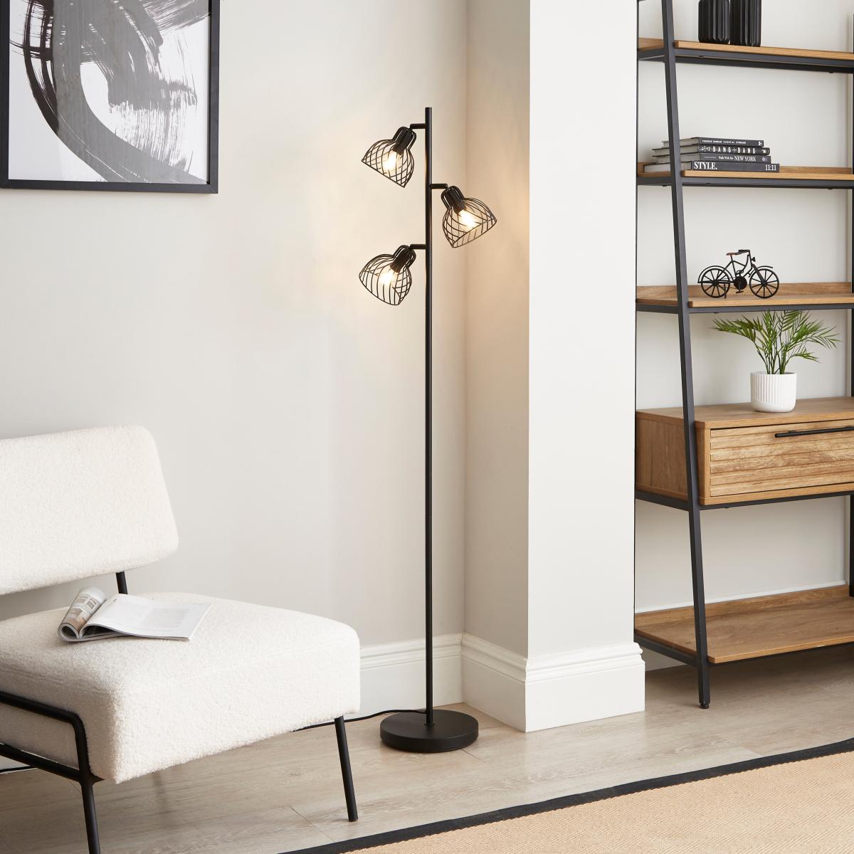 Austin Industrial Adjustable 3 Light Floor Lamp – image 2