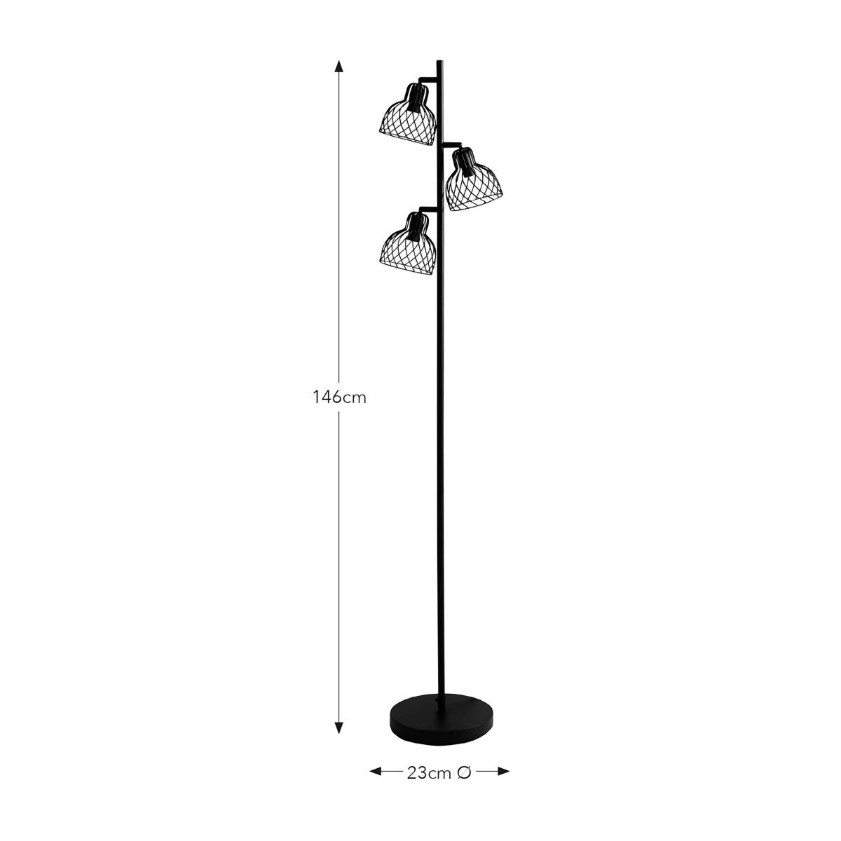 Austin Industrial Adjustable 3 Light Floor Lamp – image 6