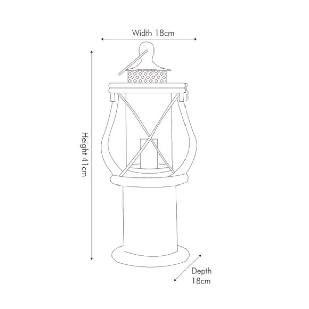 Return - Gibson Black Wood Lantern Table Lamp – image 5