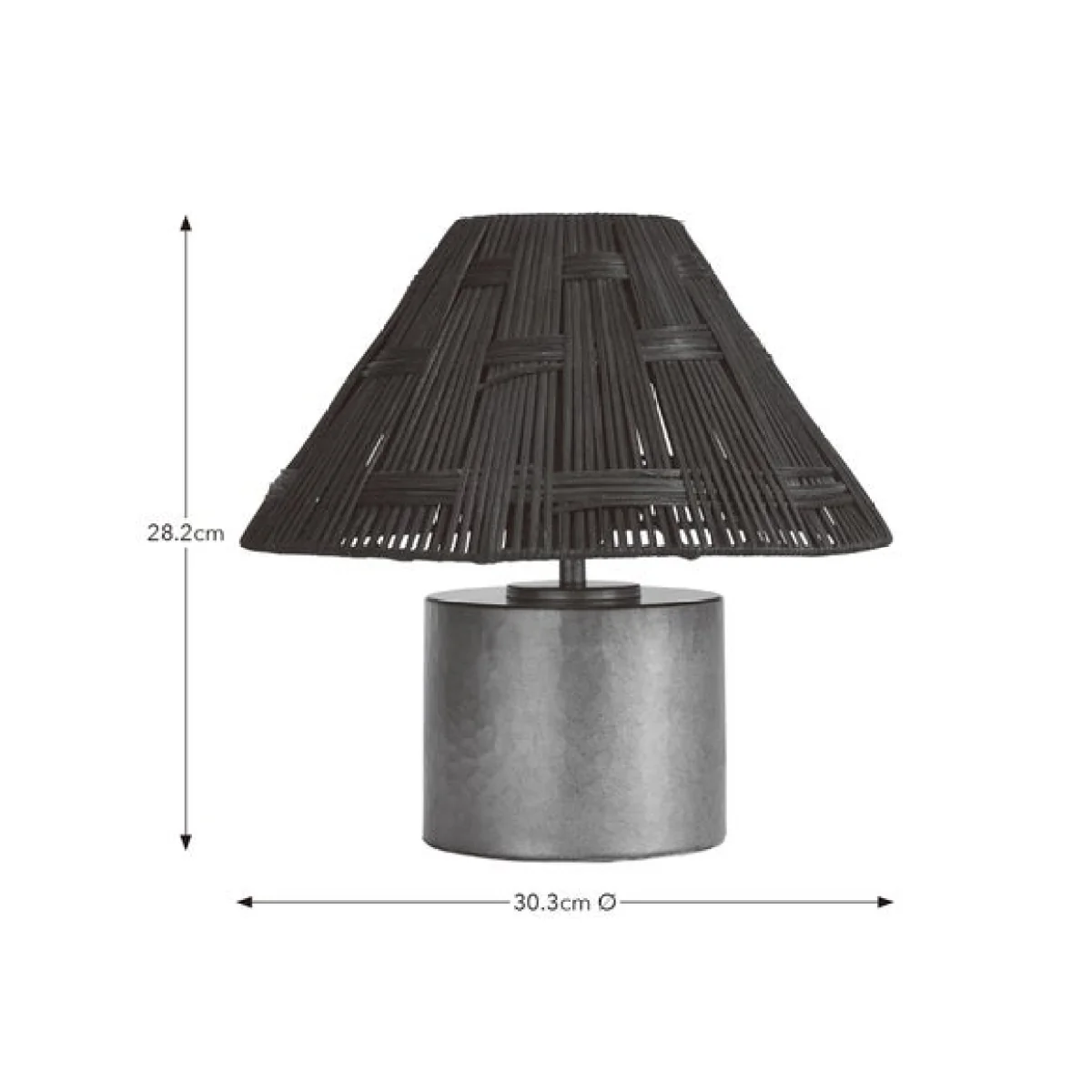 Chunky Metal & Rattan Table Lamp – image 6
