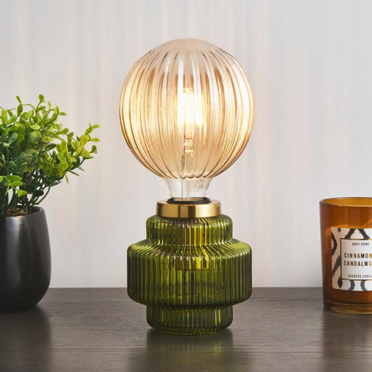 Return - Niamh Ribbed Glass Table Lamp Base – image 2