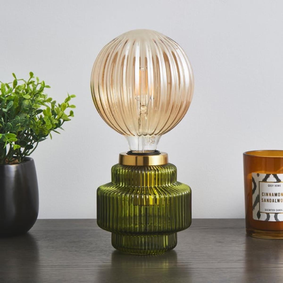Return - Niamh Ribbed Glass Table Lamp Base – image 3