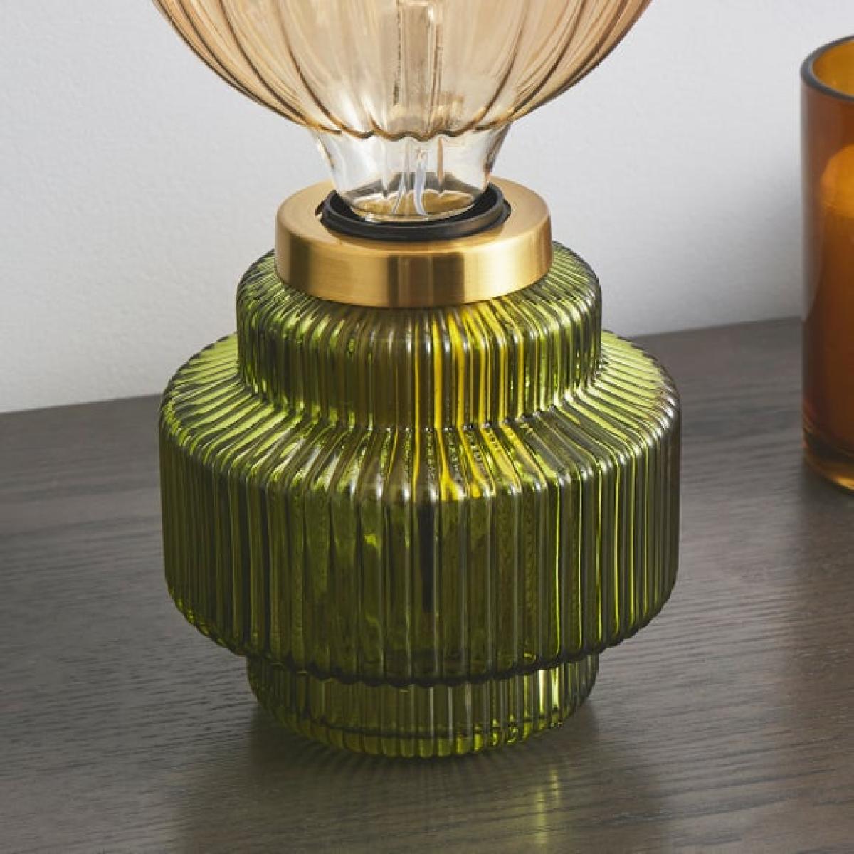Return - Niamh Ribbed Glass Table Lamp Base – image 1