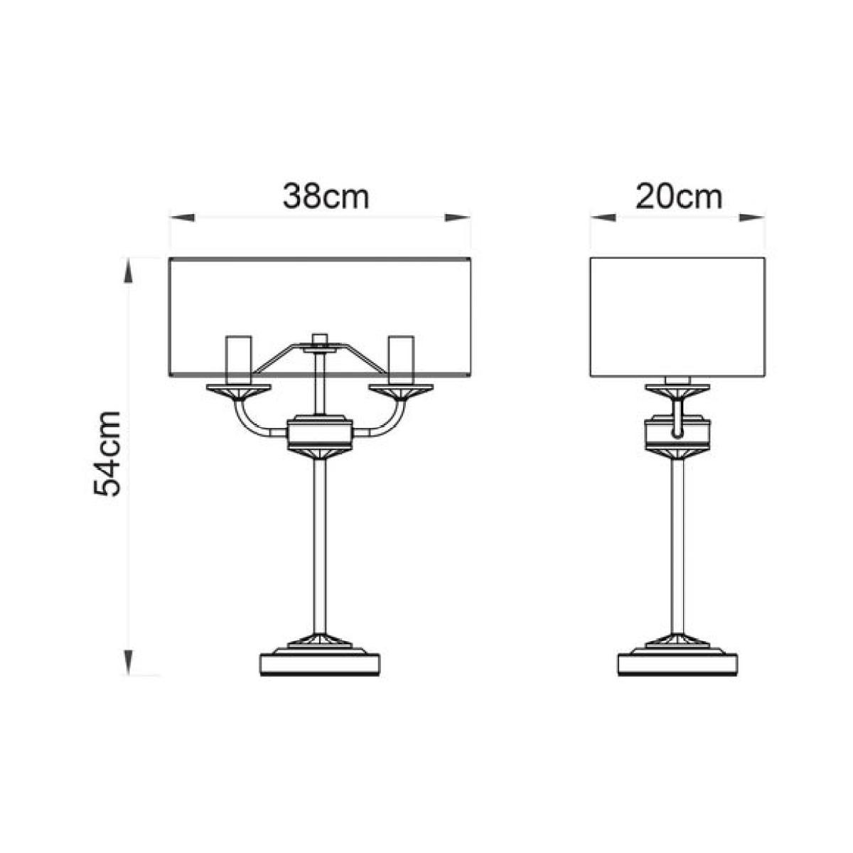 Return - Vogue Katarina 2 Light Table Lamp – image 7