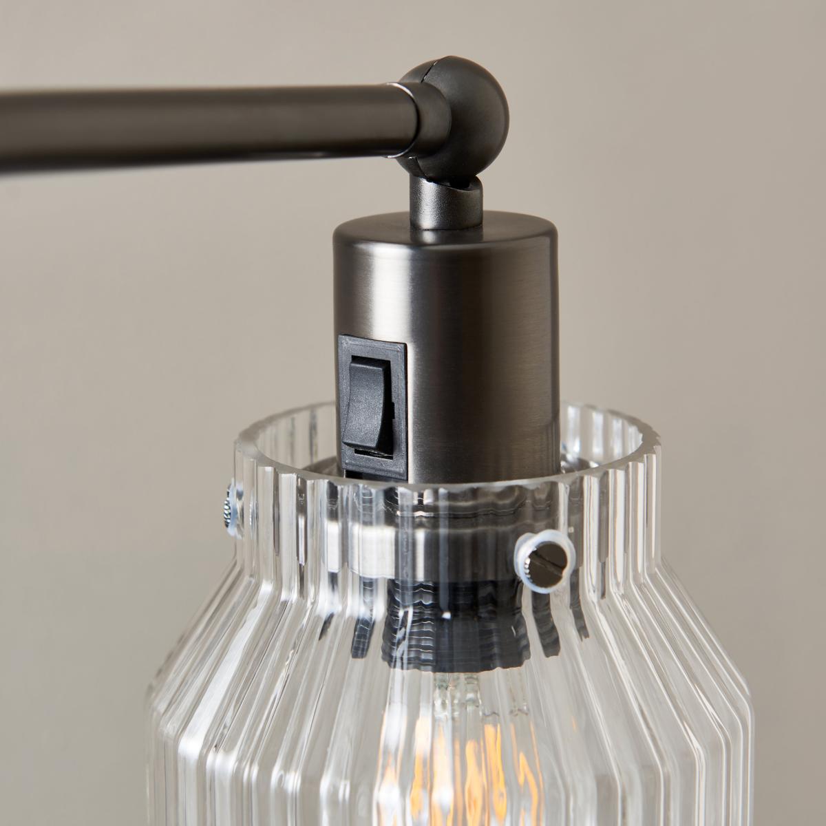 Tobias Industrial Ribbed Adjustable Floor Lamp – image 3