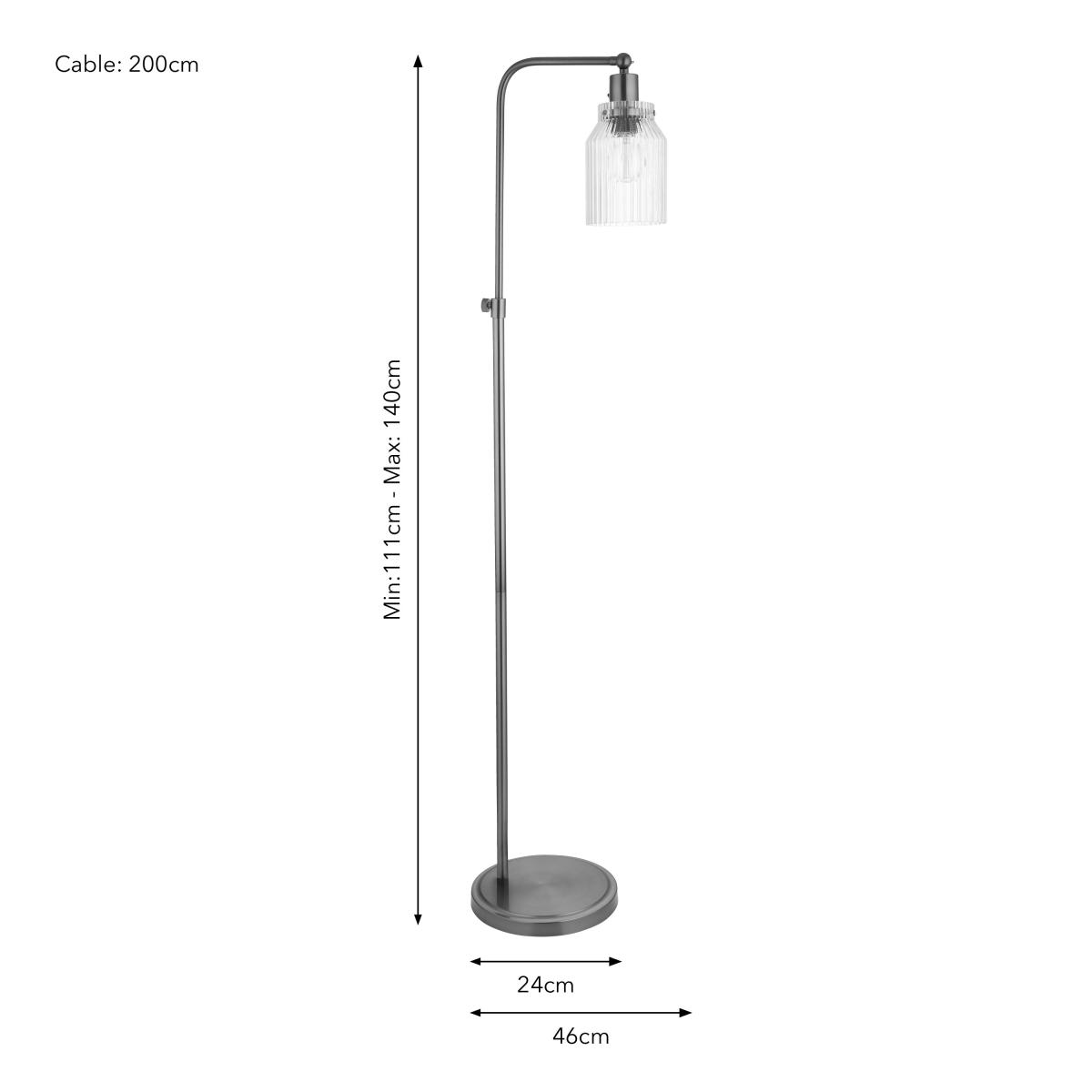 Tobias Industrial Ribbed Adjustable Floor Lamp – image 7