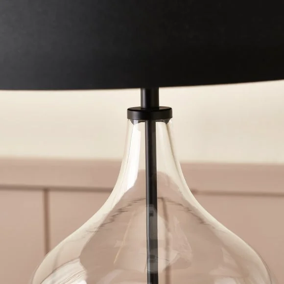 Pacific Lifestyle Rowen Clear Bottle Shaped Glass and Metal Table Lamp – image 2