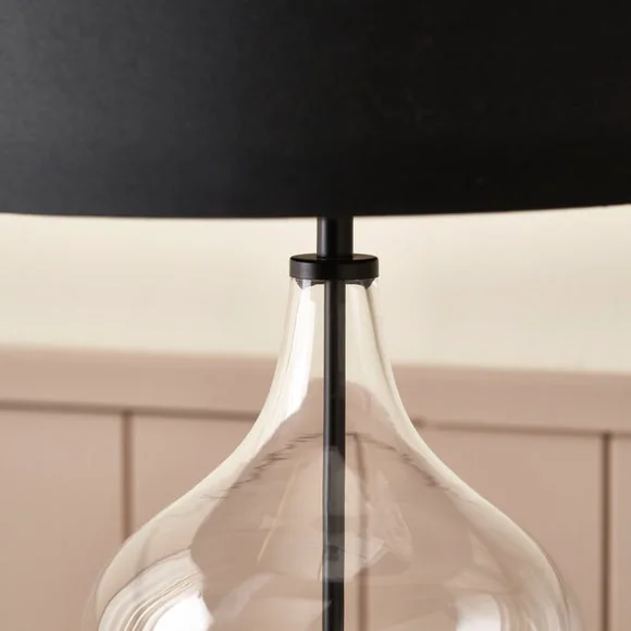 Pacific Lifestyle Rowen Clear Bottle Shaped Glass and Metal Table Lamp – image 6