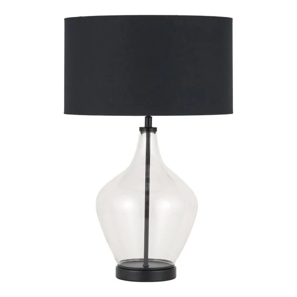 Pacific Lifestyle Rowen Clear Bottle Shaped Glass and Metal Table Lamp – image 7