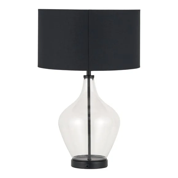 Pacific Lifestyle Rowen Clear Bottle Shaped Glass and Metal Table Lamp – image 9