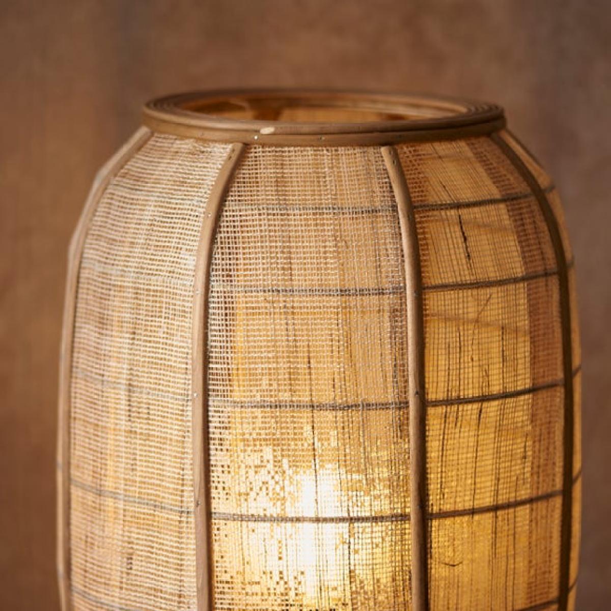 Return - Vogue Zen Linen and Bamboo Floor Lamp – image 5
