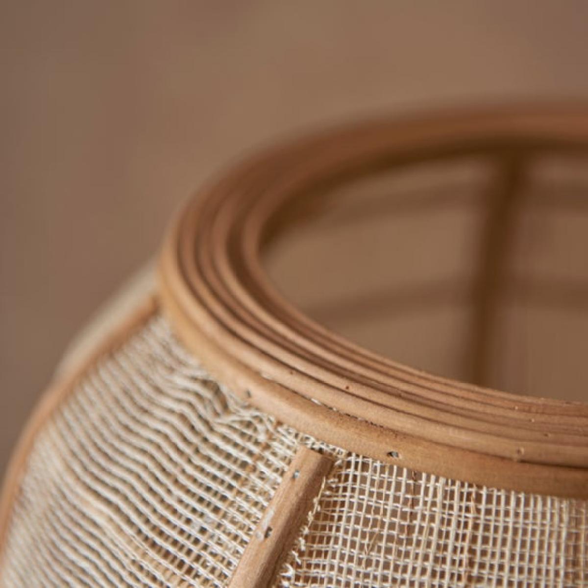 Return - Vogue Zen Linen and Bamboo Floor Lamp – image 6