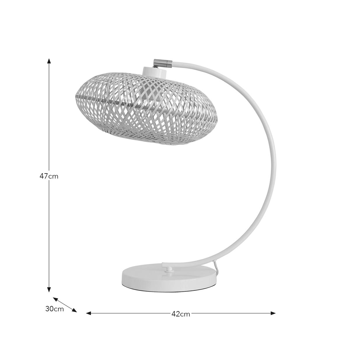 Lise Bamboo Arched Adjustable Table Lamp Natural – image 6