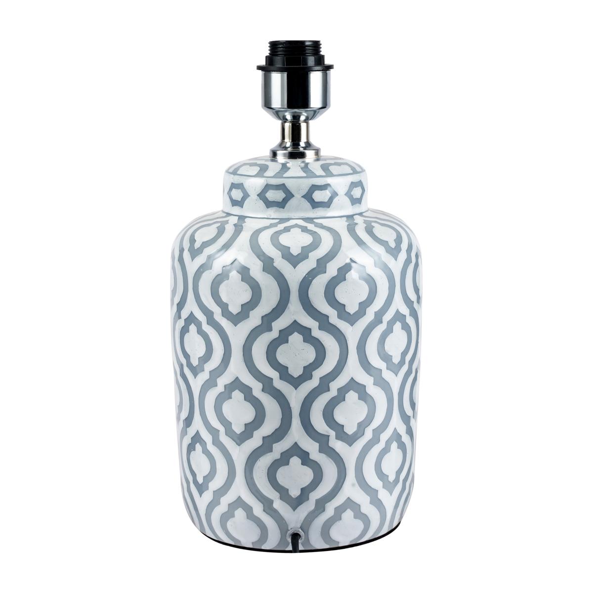 Celia Patterned Ceramic Table Lamp Blue – image 3