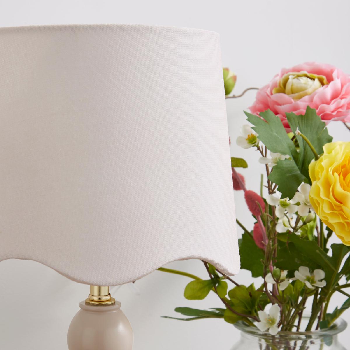 Elsie Tall Scalloped Table Lamp Mushroom (Natural) – image 3