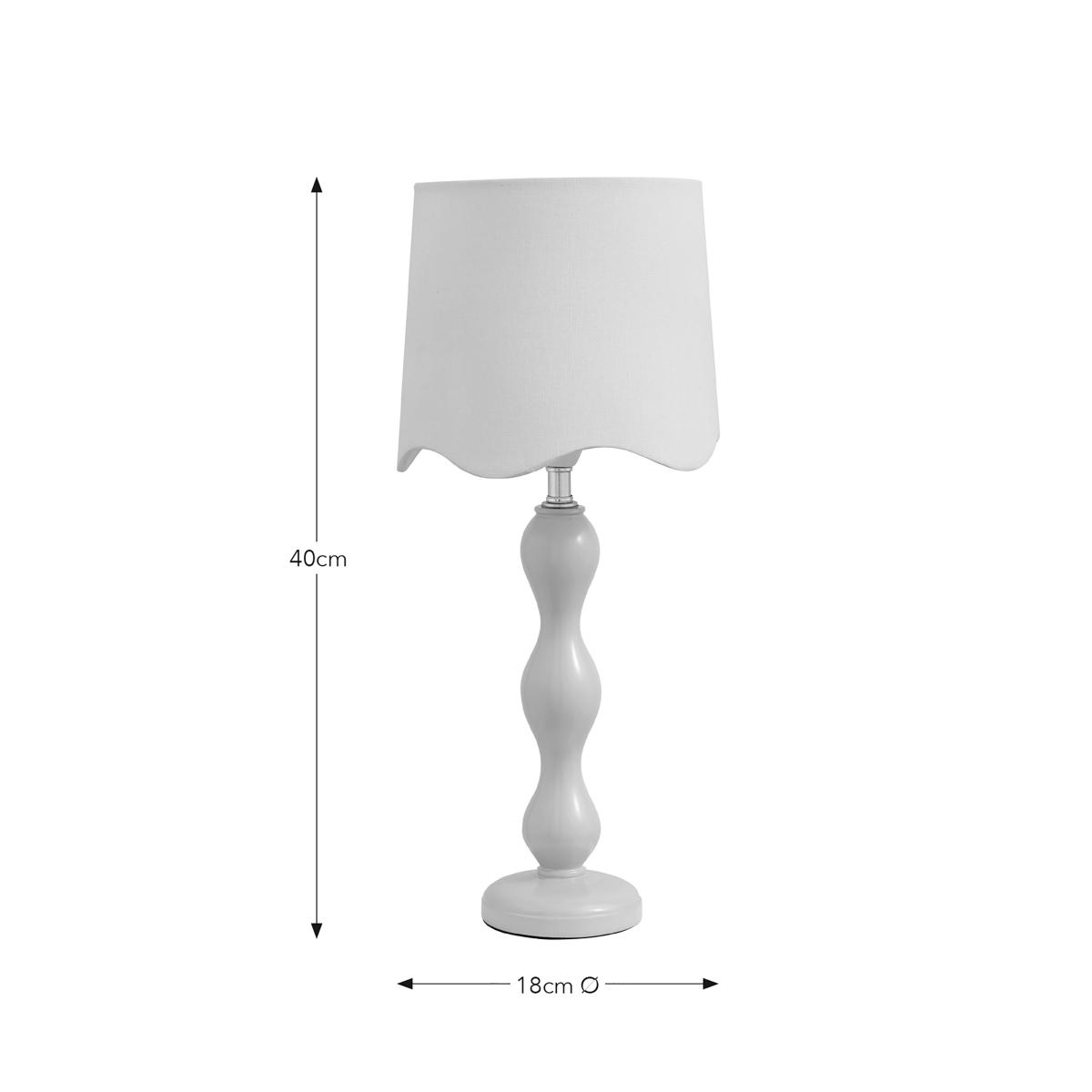Elsie Tall Scalloped Table Lamp Mushroom (Natural) – image 5